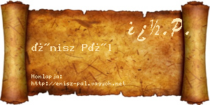 Énisz Pál névjegykártya